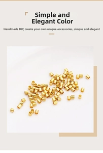 Detail of 14K gold filled spacer beads for handmade jewelry making and wire fixing