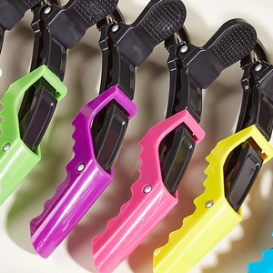 Colorful professional crocodile hair clips set with non-slip grip and double hinges