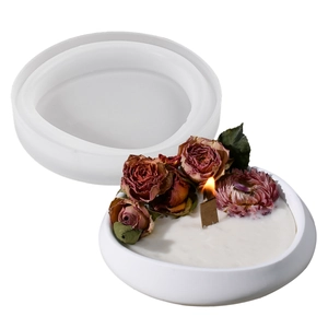 Molde de silicona con ondas irregulares para bandejas de resina DIY y velas decorativas