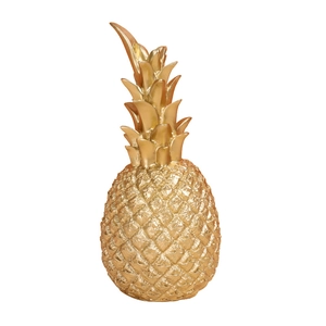 Modern minimalist gold resin pineapple ornament for stylish home desktop decoration