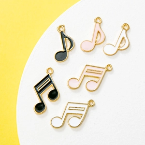 Music Note Charms Musical Symbol Alloy Enamel Pendants For DIY Bracelet Necklace Jewelry Making Craft Accessories