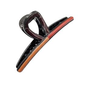 Elegant black tulip hair claw clip with brown accents for women hair accessories
