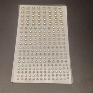 Self-adhesive half-round faux pearl stickers in mixed sizes for DIY and nail art decoration