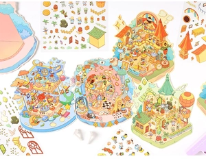 Vue détaillée d'autocollants de royaume de conte de fées pour scrapbooking