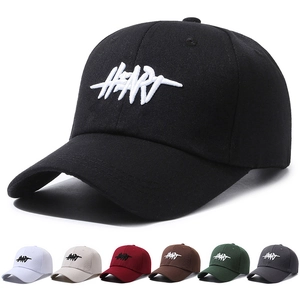 Heart Embroidery Baseball Cap Cotton Adjustable Sun Protection Outdoor Sport Hat For Men Women