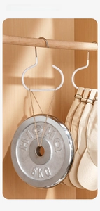 Durable white carbon steel S-hook showing 5kg load-bearing capacity for hat storage