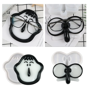 Cartoon Nose Face DIY Silicone Resin Mold Irregular Storage Tray Dish Glasses Holder Handcrafted Crafting Tool