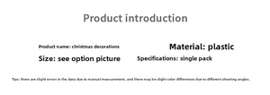 Detailed specifications for burgundy Christmas tree ornaments showing materials and sizing