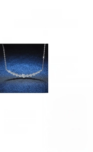 Detailansicht der S925 Sterling Silber Halskette mit hochwertigen Moissanit Steinen