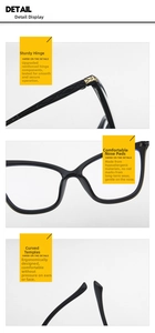Detail of durable gold hinges and comfortable nose pads on black cat-eye glasses