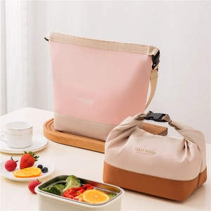Insulated Lunch Bag Oxford Cloth Thermal Crossbody Lunch Box Bag Waterproof Portable Bento Bag For Picnic Office Travel
