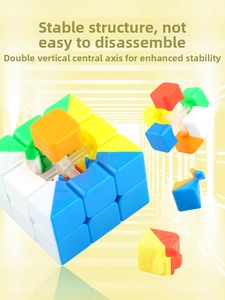 Detailed internal structure of 3x3 speed cube showing the stable dual axis mechanism