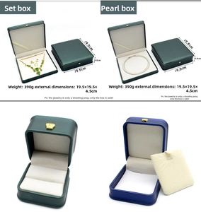 Détails des boîtes à bijoux en cuir avec couronne dorée et doublure en velours doux