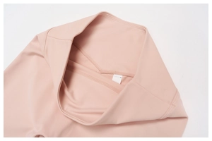 Detail shot of the high-waisted waistband and stitching on thermal yoga leggings