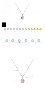 Dettagli ciondolo in moissanite da 1,00Ct D VVS1 in argento sterling S925 puro