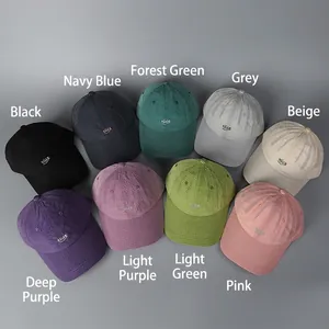 Breathable plaid baseball caps with Nice letter embroidery in nine various colors