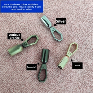 DIY bag strap hardware hooks in silver, gold, antique bronze and gunmetal finishes