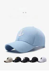 Détail de la casquette de baseball en coton avec broderie ancre marine en plusieurs couleurs