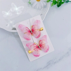 Rosa Schmetterling Haarklammern fuer Maedchen, suesse Haarspangen fuer Kinder Accessoire