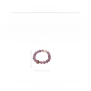 Size chart showing amethyst zircon bracelet diameter 18.5cm and 1.2cm bead dimensions