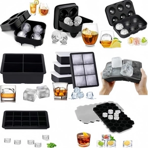 Macchina Per Cubetti Di Ghiaccio In Silicone Stampi A Nido D'Ape A Sfera Quadrata Teschio Coperchio Flessibile Facile