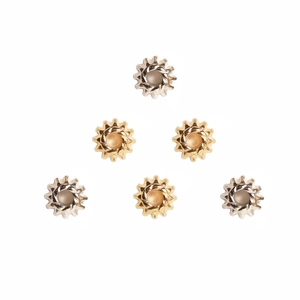 Golden and silver flower-shaped CCB beads with pearls for DIY jewelry making