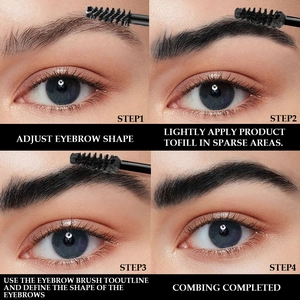 Step-by-step tutorial for applying eyebrow gel to achieve natural 3D fiber brows