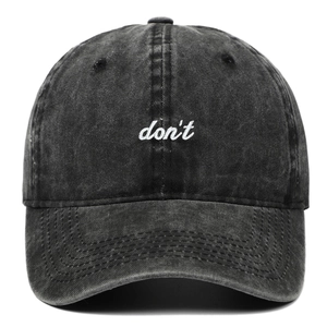 Baseballkappe Aus Gewaschener Baumwolle Distressed Dont Stickerei Retro Verstellbar Unisex Outdoor Sonnenhut