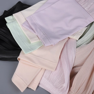 Detailed close-up showing stitching and texture of shimmering sun protection sleeves