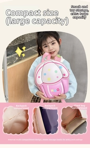 Pink cupcake-shaped children chest bag with 3D EVA shell and internal mesh pocket