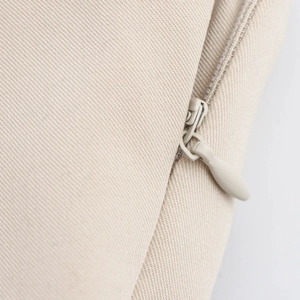 Elegant beige sleeveless dress with matching belt and hidden zipper detail for women