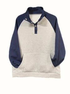Sweat à capuche femme 2025 bicolore marine et blanc avec détails de boutons