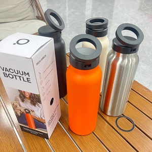 Detail view of colorful 24oz vacuum insulated water bottles with MagSafe magnetic handles