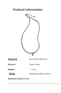Paramètres détaillés de la taille du collier de perles avec pendentif boule dorée
