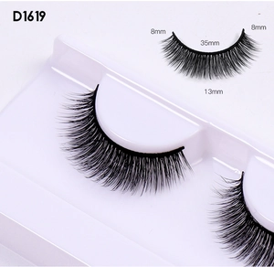 Detaillierte Größentabelle für D1619 Kunstwimpern mit 8mm bis 13mm Faserlänge