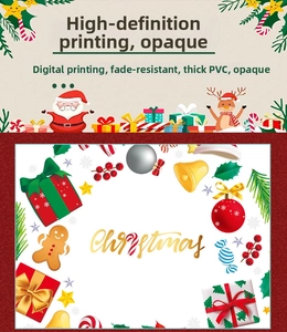 Detail of thickened PVC Christmas stickers featuring gingerbread man and reindeer motifs