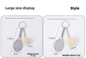 Comparaison détaillée des tailles et poids des porte-clés mini raquette de tennis