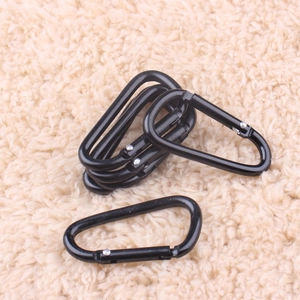 Aluminum Alloy Carabiners D-Shape Gourd Spring Link Hooks For Backpack Water Bottle Keyring Outdoor Travel Durable Accessory