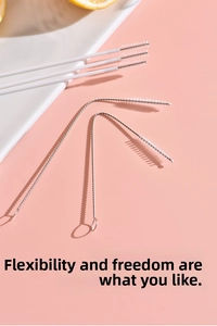 Flexible nylon straw brushes for deep cleaning baby bottles and small cup crevices