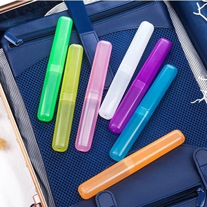 Portable Plastic Toothbrush Storage Case Translucent Dustproof Travel Toothbrush Holder With Ventilation Holes For Camping