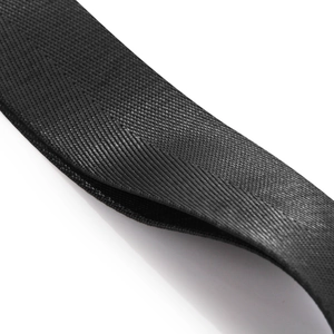 Close-up of high-density black woven shoulder strap showing durable twill texture