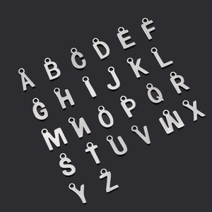 Ciondoli Lettere Inglesi In Acciaio Inossidabile Ciondoli Alfabeto Lucidato Per Accessori Per La Creazione Di Gioielli Collana Bracciale DIY