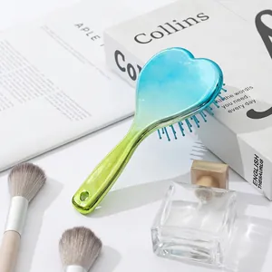 Heart Shaped Air Cushion Hair Comb Electroplated ABS Gradient Scalp Massage Brush Women Hair Care Styling Tool