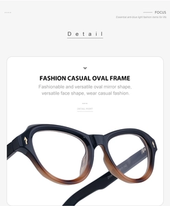 Dettaglio montatura cat-eye sfumata nero marrone con accenti in metallo lucido