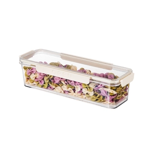 Large airtight noodle storage container with locking lid for kitchen food preservation