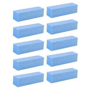 Lot de 10 blocs polissoirs bleu clair grain 120 pour manucure professionnelle complète