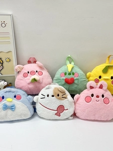 Kids Plush Backpack Cartoon Animal Shape Cute Kindergarten School Bag For Girls Boys Travel