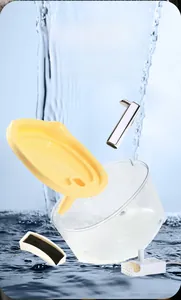 Exploded view of a smart pet water fountain showing filters and fully detachable parts