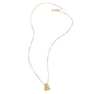 Gold-plated letter A necklace with cubic zirconia stones and a delicate cable chain