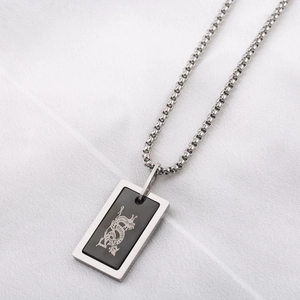 Collier pour hommes en acier inoxydable avec pendentif dragon noir et chaîne à mailles